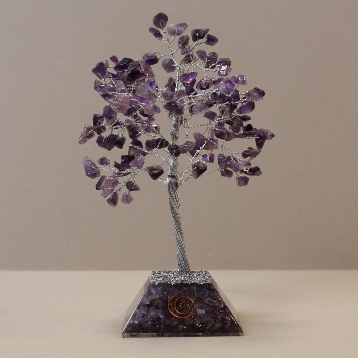 Gemstone Tree with Organite Base - 160 Stone - AmethystGemstone Tree with Orgonite BaseHeart Notes