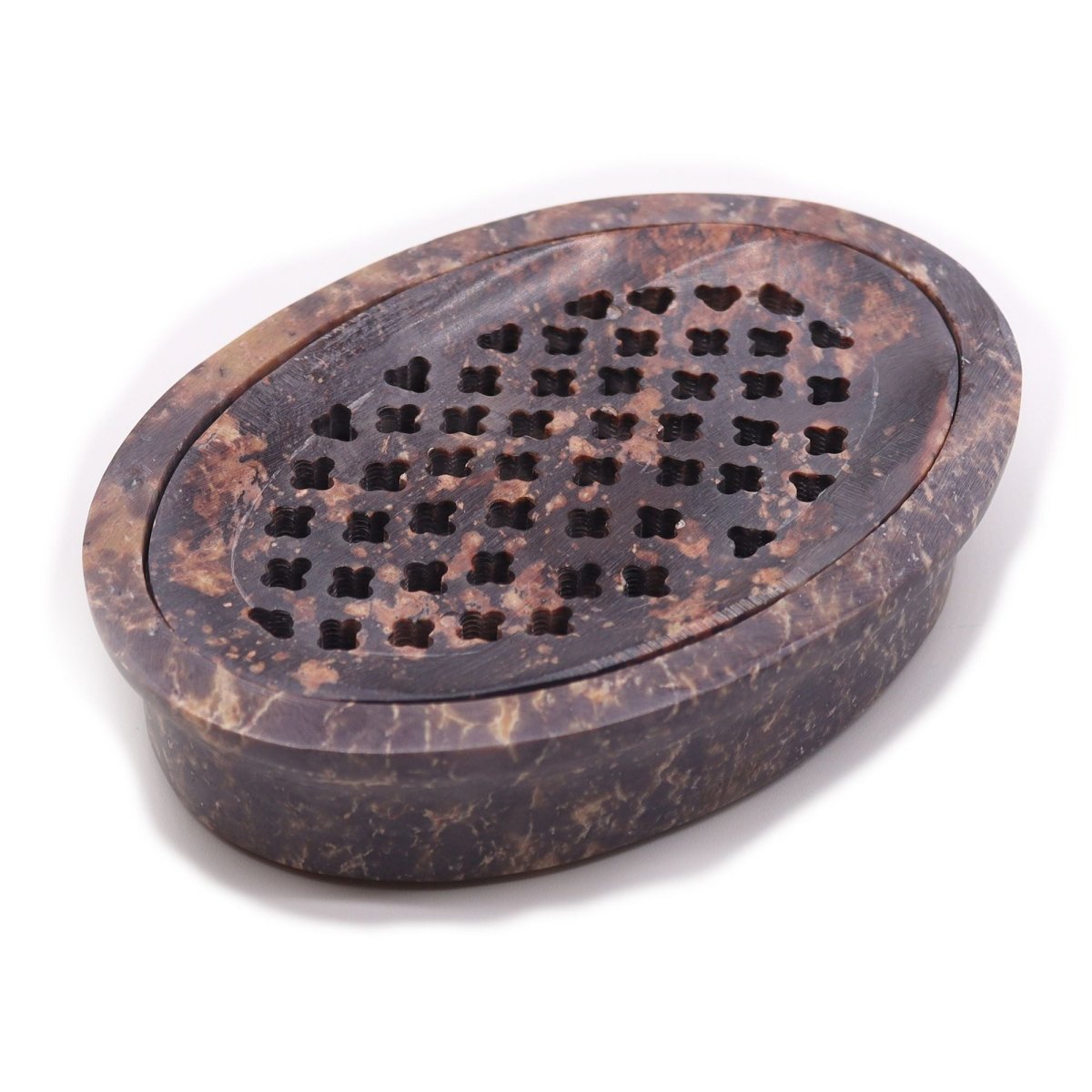 Soapstone Soap Dish & Drainer 11x8cm - Classic OvalStone Soap DishesHeart Notes