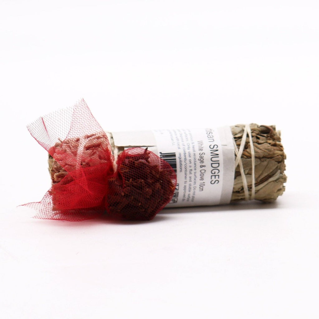 Smudge Stick - White Sage & Clove 10cmSmudge Sticks - individually wrappedHeart Notes