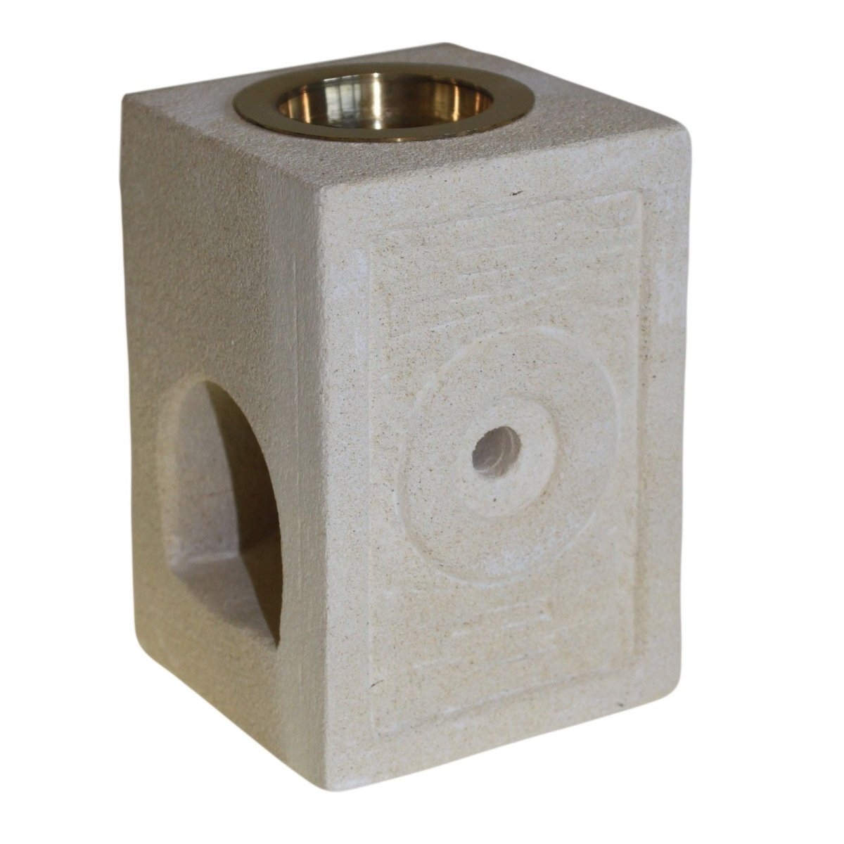 Stone Oil Burner - Square MoorishSandstone Oil BurnersHeart Notes