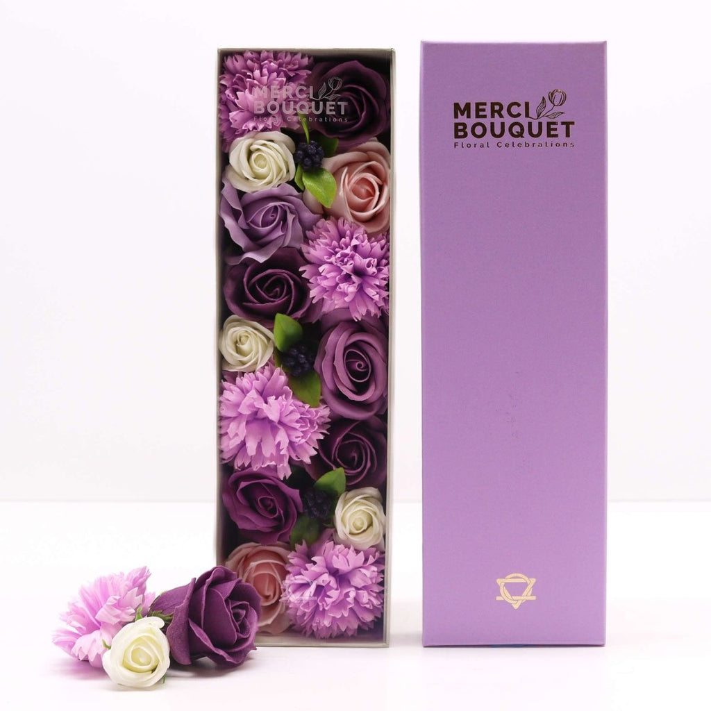 Long Box - Lavender Rose & CarnationSoap Flower Gift BoxesHeart Notes