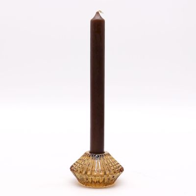 Flower Flip Dinner Candle / Tealight Holder - Antique AmberGlass Candle Holders & JarsHeart Notes