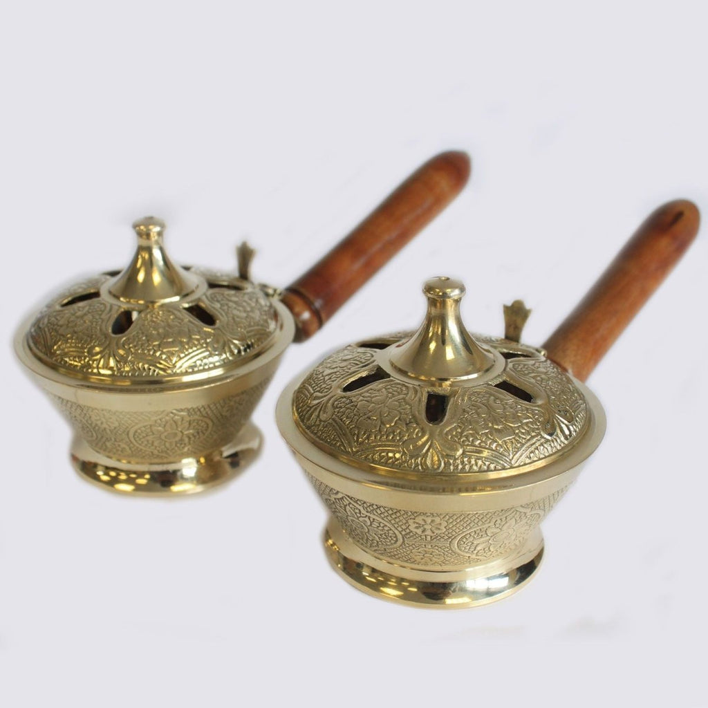 Ornate Censer Incense BurnerTraditional Brass Incense BurnersHeart Notes