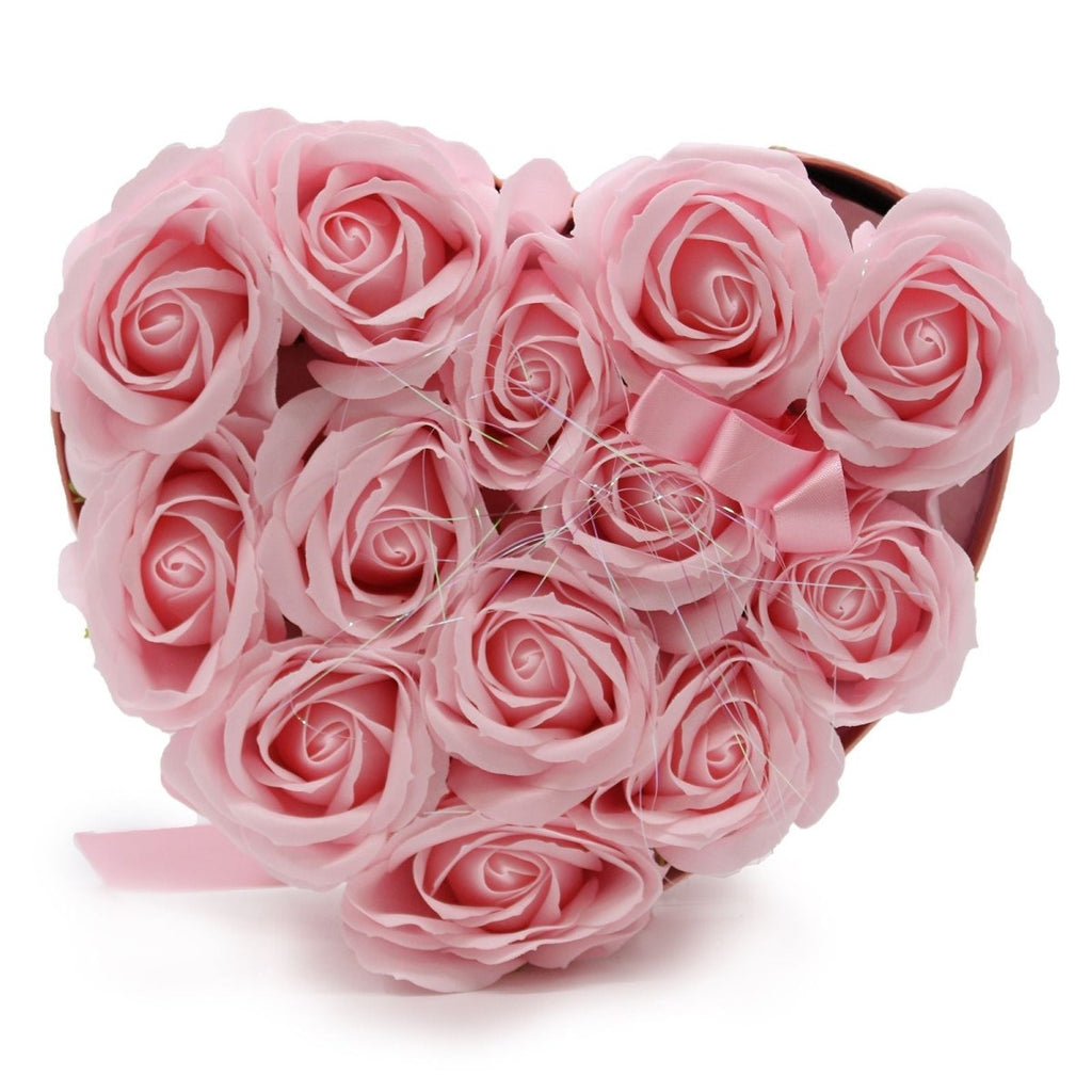 Soap Flower Gift Bouquet - 13 Pink Roses - HeartGift Soap Flower BouquetsHeart Notes