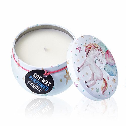 Art Tin Candle - Assorted Design - Unicorns - MoonstoneArt Tin CandlesHeart Notes