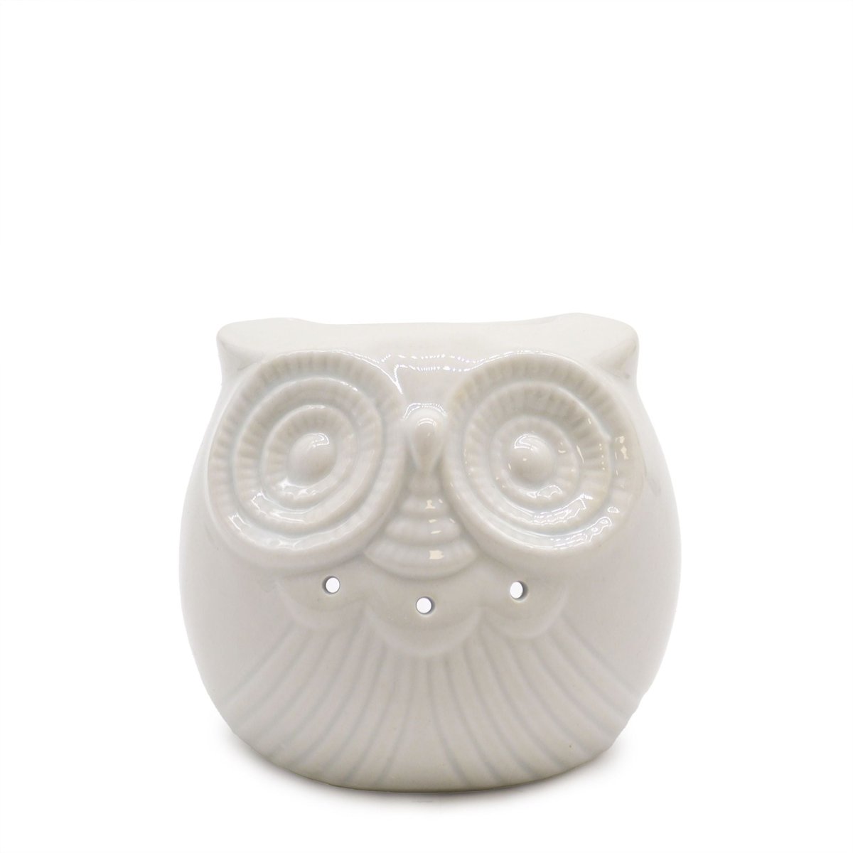 Classic White Oil Burner - Short OwlClassic White Oil BurnersHeart Notes