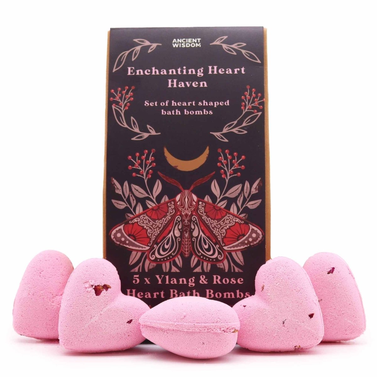 Enchanting Heart Heaven Bath Heart Gift SetHeart Bath Bombs Gift SetsHeart Notes