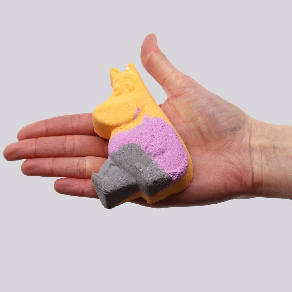 Hippo Bathbomb 85g - Pack of 10Shaped Bath Bombs for KidsHeart Notes