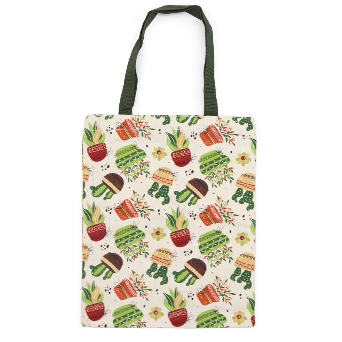 Classic Tote Zipper Bag (Caktus Motiff) 40x34cmNomad - Sari Bags & PouchesHeart Notes