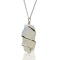Cascade Wrapped Gemstone Necklace - Rough OpaliteIndian Gemstone NecklacesHeart Notes