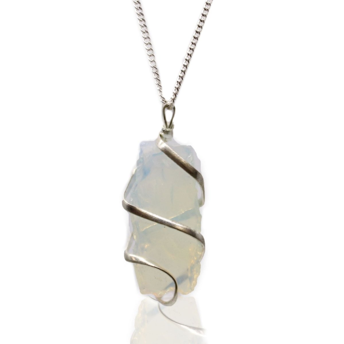 Cascade Wrapped Gemstone Necklace - Rough OpaliteIndian Gemstone NecklacesHeart Notes
