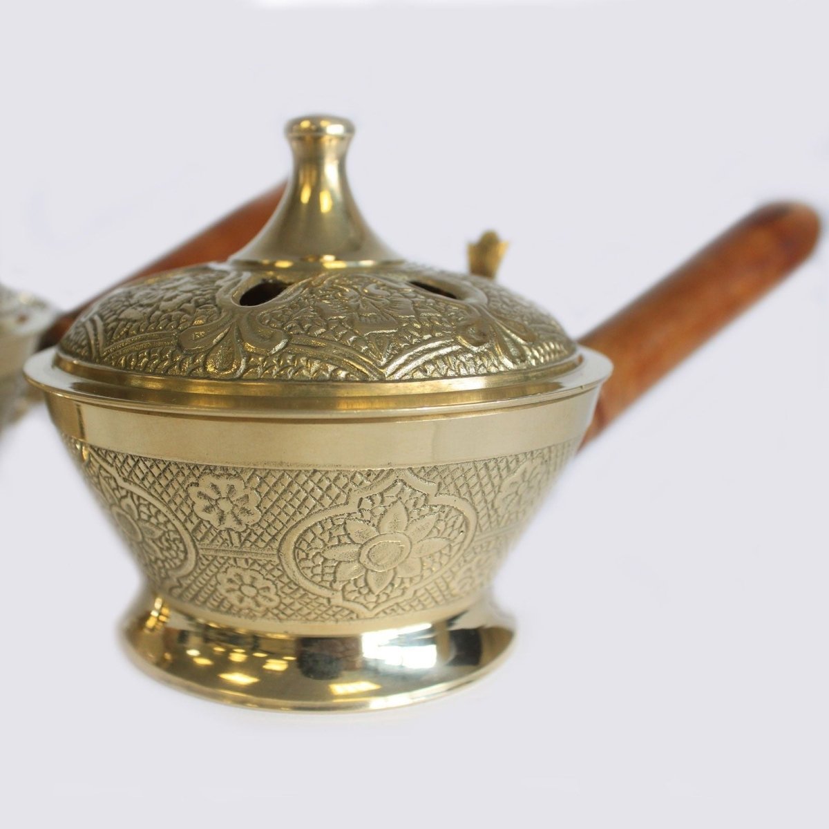 Ornate Censer Incense BurnerTraditional Brass Incense BurnersHeart Notes
