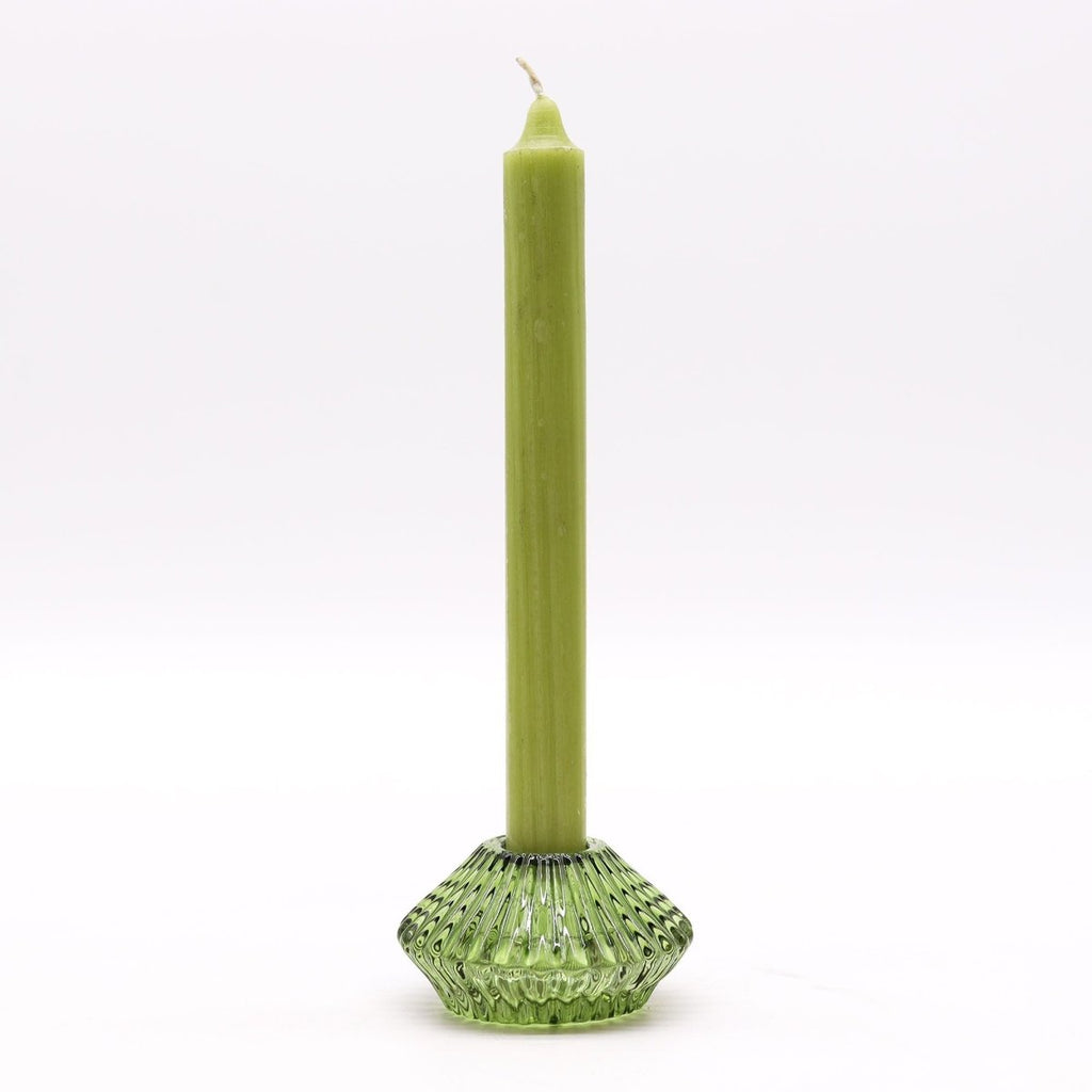 Flower Flip Dinner Candle / Tealight Holder - Garden JadeGlass Candle Holders & JarsHeart Notes