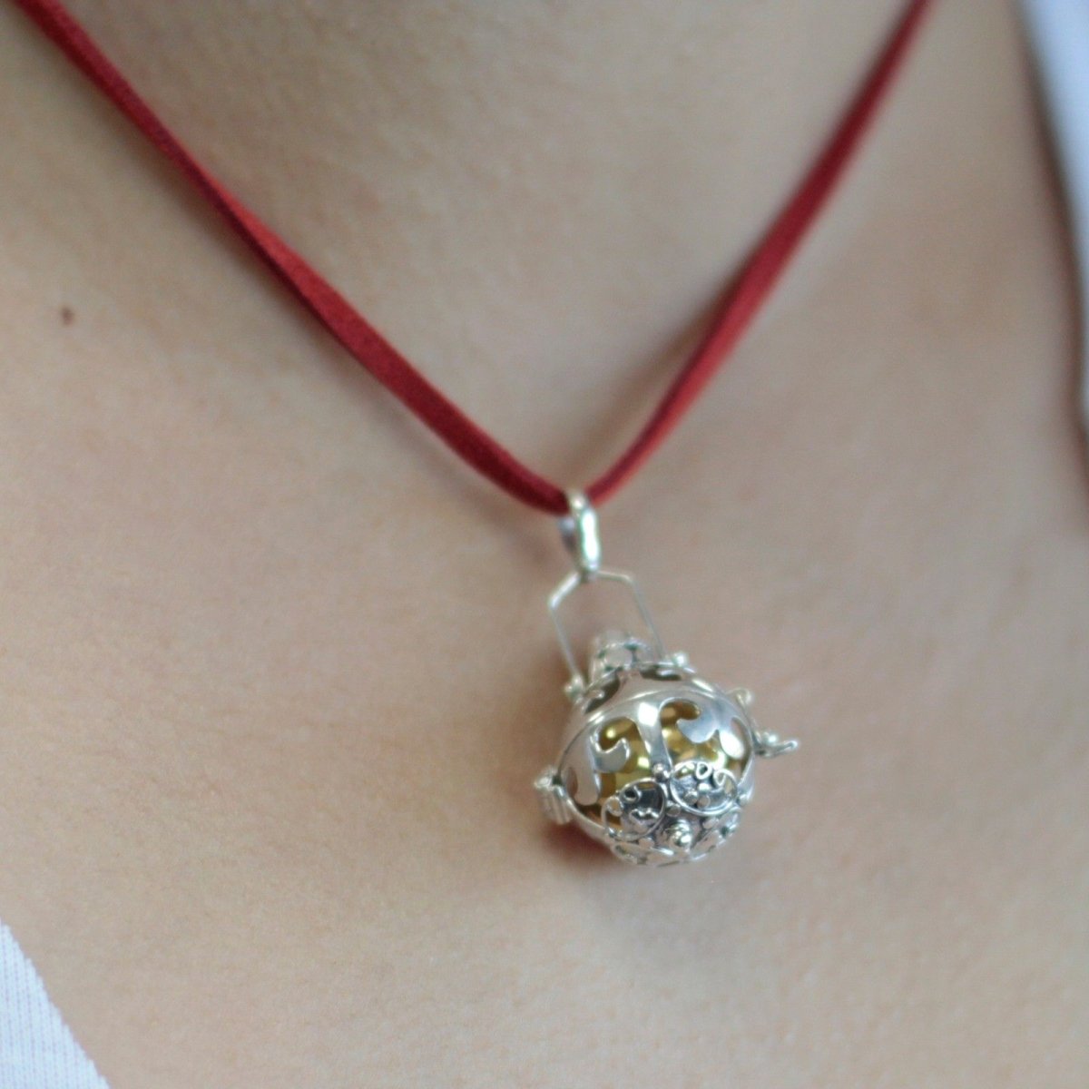 Silver Angel Bell - Magic - 18mm925 Silver Angel BellsHeart Notes