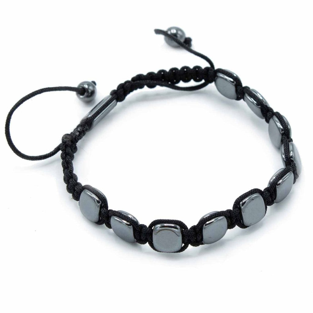 Magnetic Hematite Shamballa Bracelet - Round CornersHematite Shamballa BraceletHeart Notes