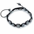 Magnetic Hematite Shamballa Bracelet - Round CornersHematite Shamballa BraceletHeart Notes
