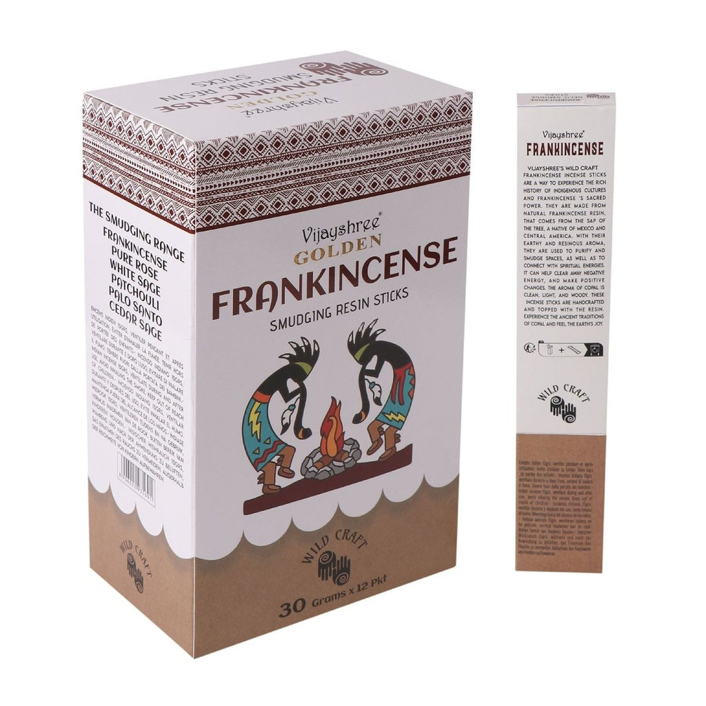 Golden Frankincense Smudging Resin Sticks – 30gGolden Smudging Resin SticksHeart Notes