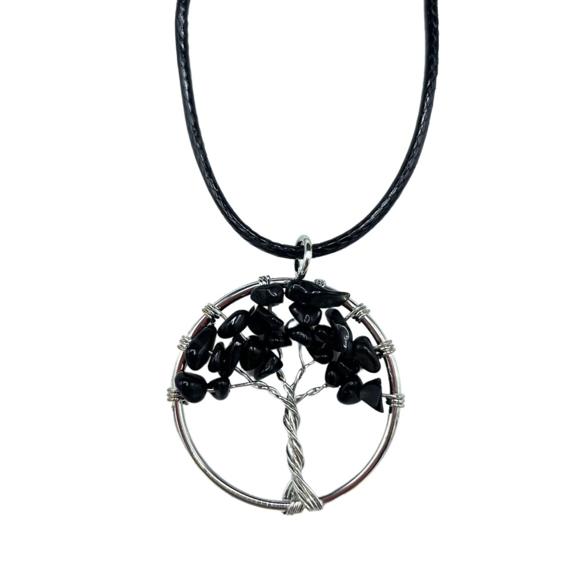 Tree of Life Pendant - Black AgateGemstone Pendants - Tree of LifeHeart Notes
