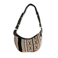 Jacquard Hobo Bag - Grey Metro (black strap)Jacquard Hobo BagsHeart Notes
