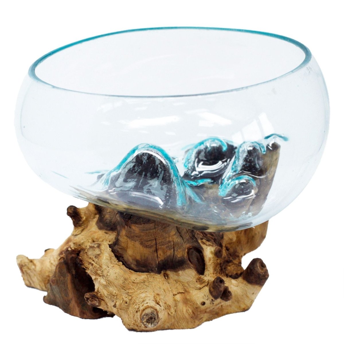 Molten Glass on Wood - Open Lrg BowlMolten Glass on WoodHeart Notes