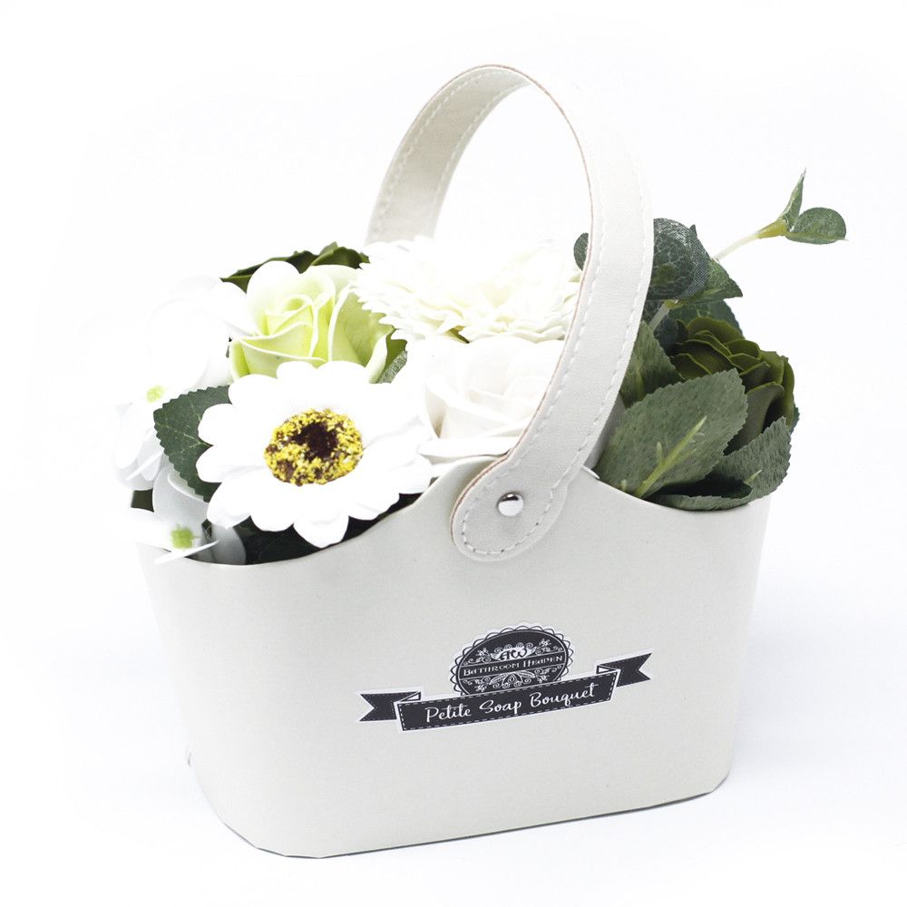 Bouquet Petite Basket - Pastel GreenPetite Soap Flower BouquetsHeart Notes