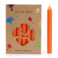 Solid Colour Dinner Candle Set - Pack of 21 - Rustic OrangeSolid Colour Dinner Candle SetHeart Notes
