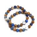 Set of 2 Gemstones Friendship Bracelets - Support - Sodalite & Picture StoneGemstones Friendship BraceletsHeart Notes