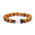 Cedarwood Crown Chakra Bangle with Clear QuartzCedarwood Chakra BanglesHeart Notes