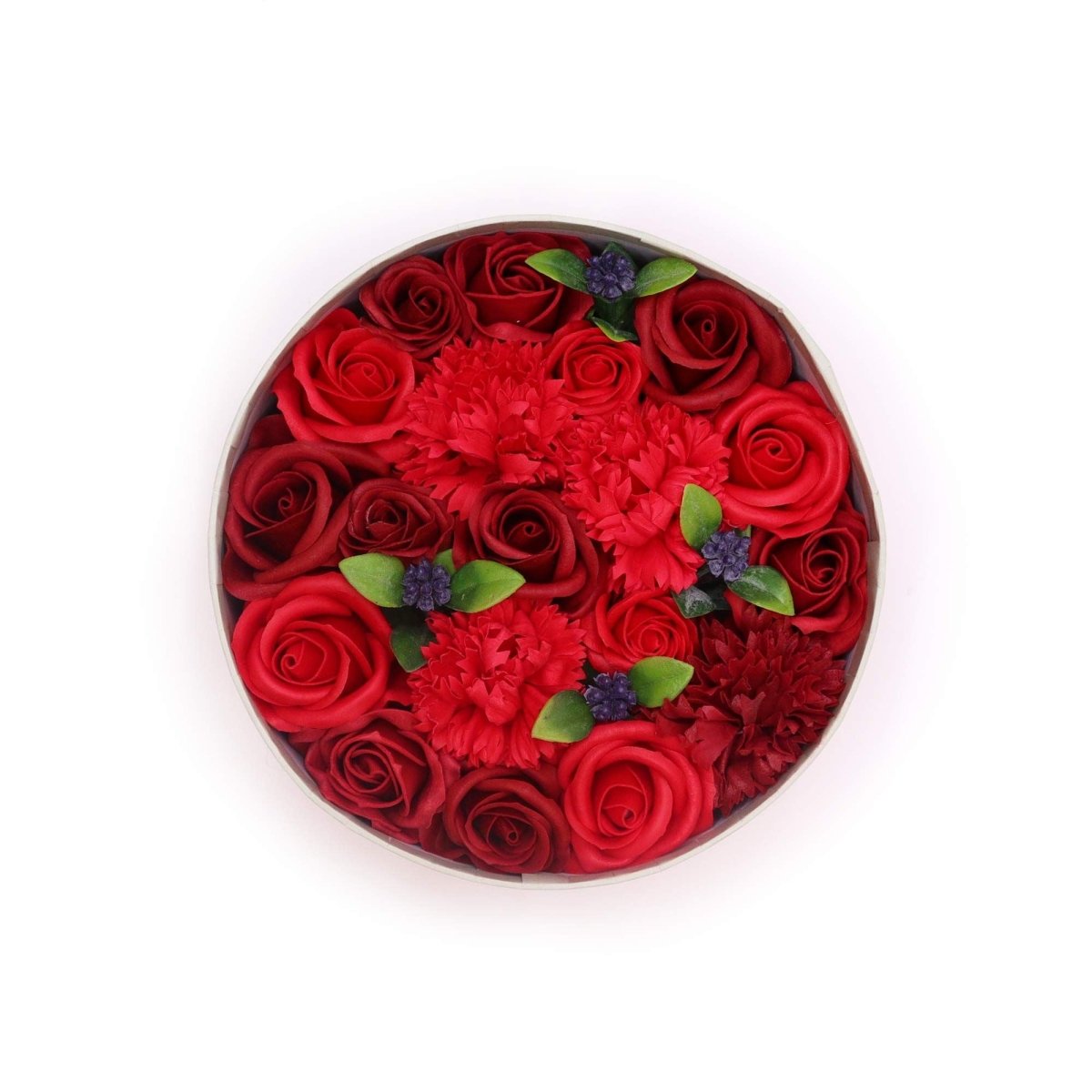 Round Box - Classic Red RosesSoap Flower Gift BoxesHeart Notes
