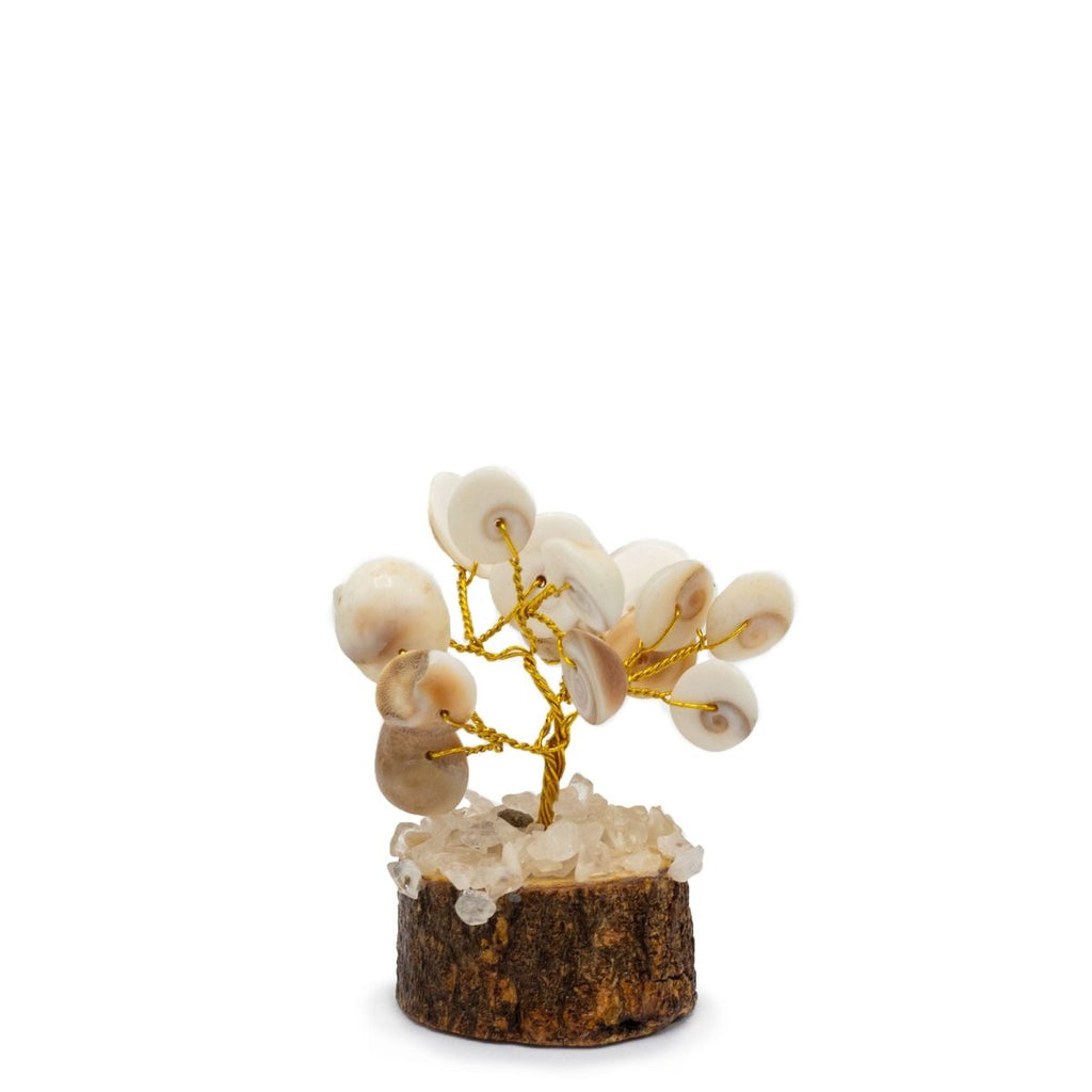 Small Gomati Chakra Circle Stone Tree with Rudraksha - (15 stones)Gomati Chakra Stone TreesHeart Notes
