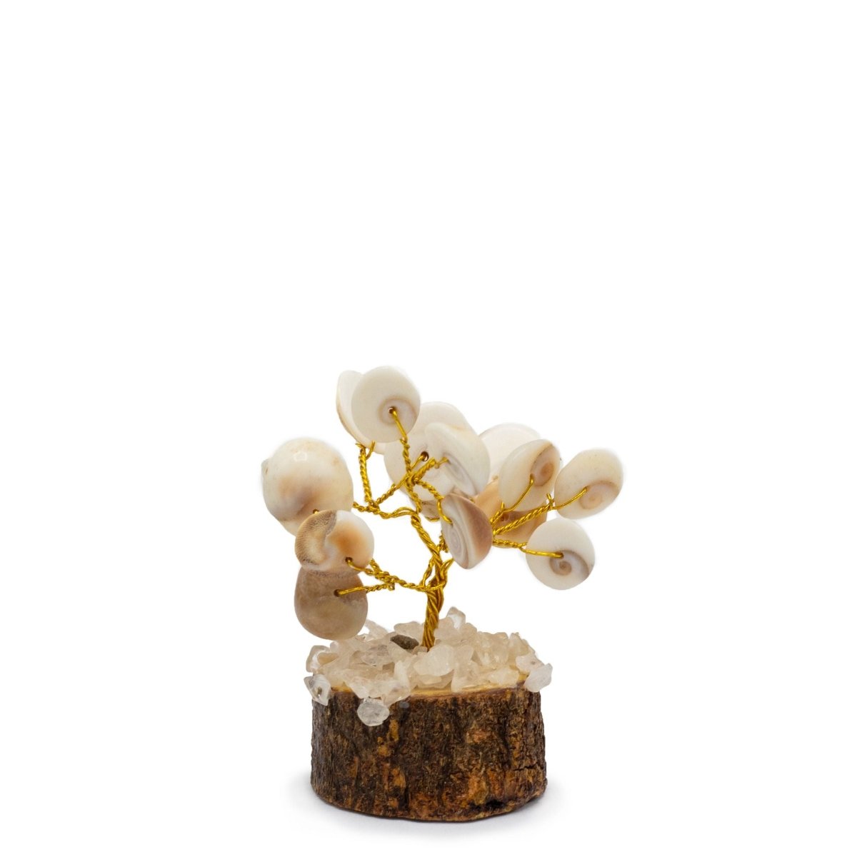Small Gomati Chakra Circle Stone Tree with Rudraksha - (15 stones)Gomati Chakra Stone TreesHeart Notes