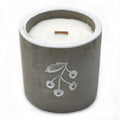 Med Pot - Berrys - Juniper & Sweet GinConcrete Wooden Wick CandleHeart Notes