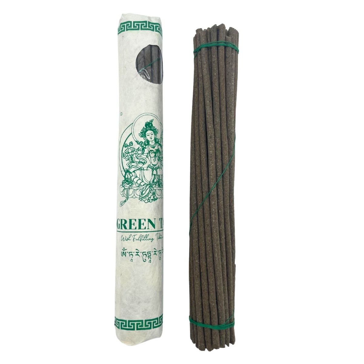 Rolled Pack of 30 Premium Tibetan Incense - Green TaraPremium Tibetan Incense SticksHeart Notes
