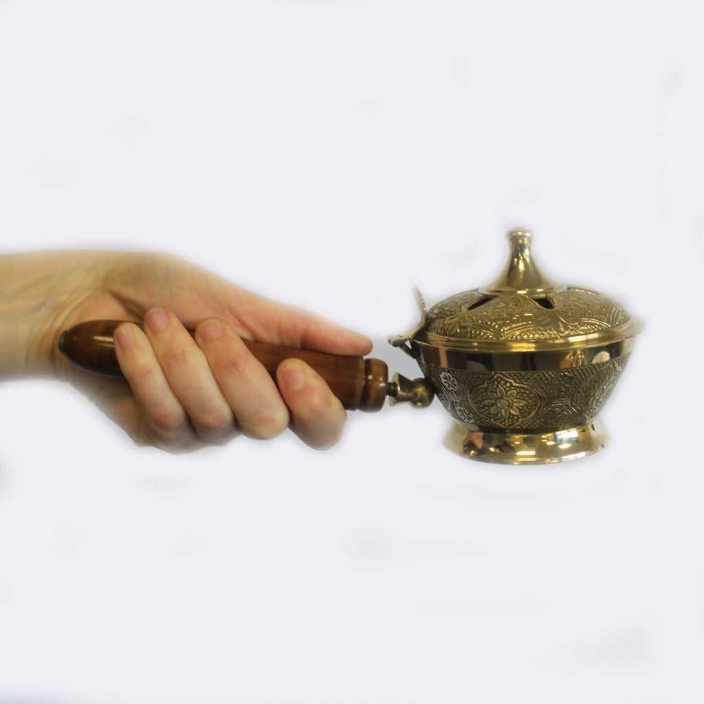 Ornate Censer Incense BurnerTraditional Brass Incense BurnersHeart Notes