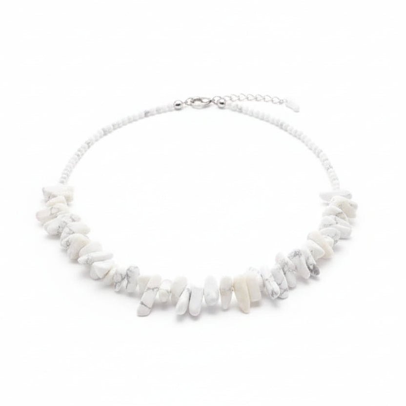 Longstone Gem Necklace - White JasperLongstone Gem NecklacesHeart Notes