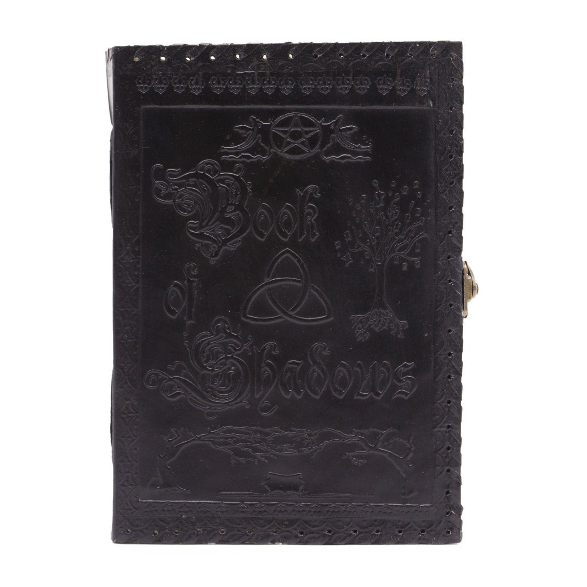 Large Book of Shadows - Black - 200 pages decle - edged - 25x18x3cmLeather Notebooks – Vintage Style JournalsHeart Notes