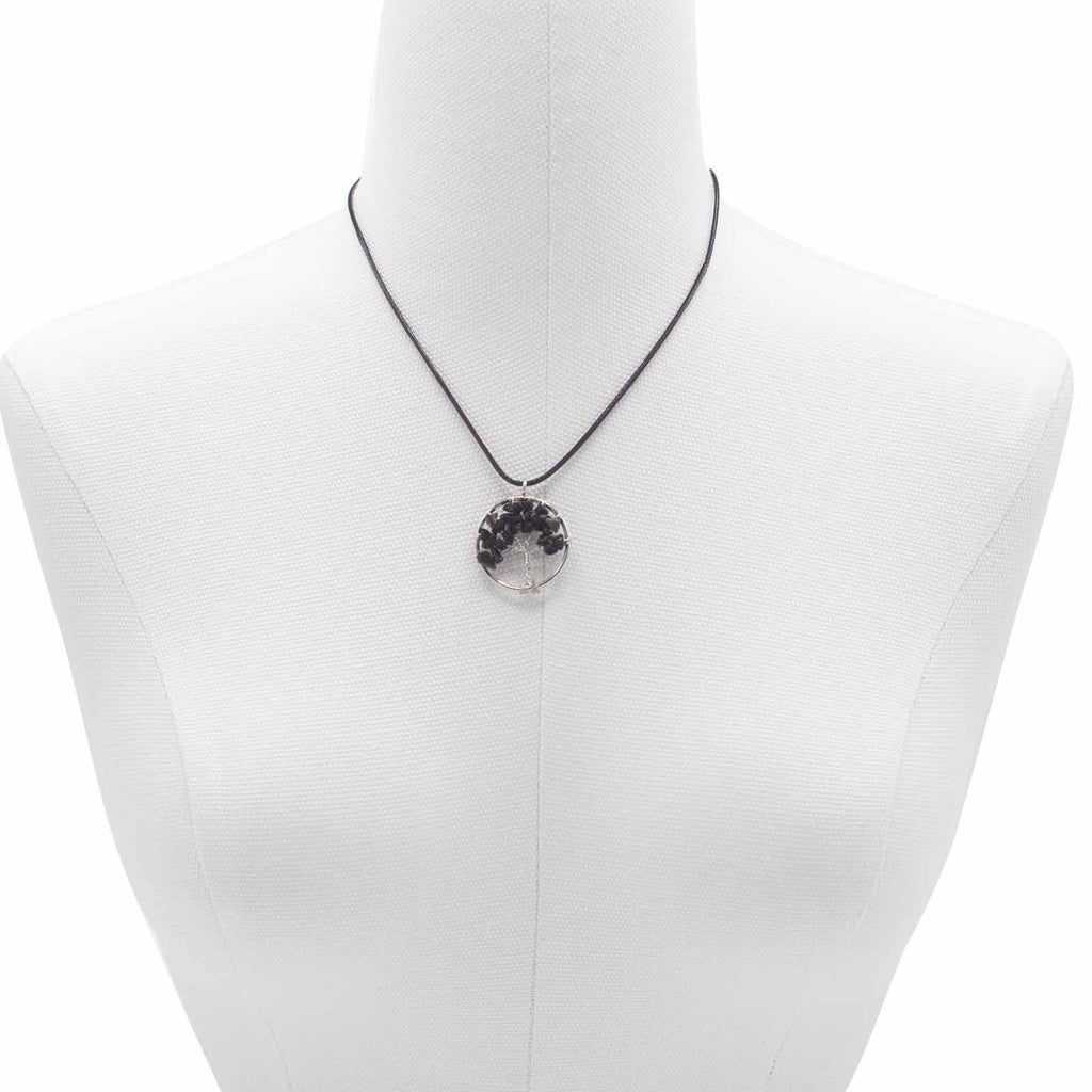Tree of Life Pendant - Black AgateGemstone Pendants - Tree of LifeHeart Notes