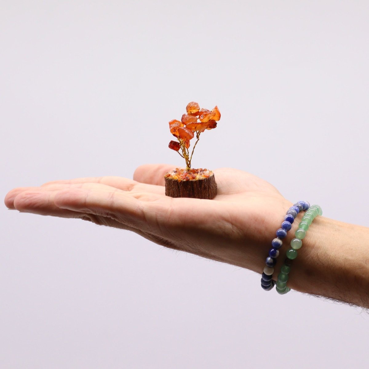 Mini Gemstone Tree On Wood Base - Carnelian (15 stones)Mini Gemstone TreesHeart Notes