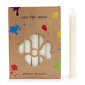 Solid Colour Dinner Candle Set - Pack of 21 - Rustic WhiteSolid Colour Dinner Candle SetHeart Notes