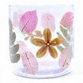 Natural Floral Glass - Straight Candle Holder - Primavera - (8x8cm)Natural Floral Glass Candle HoldersHeart Notes