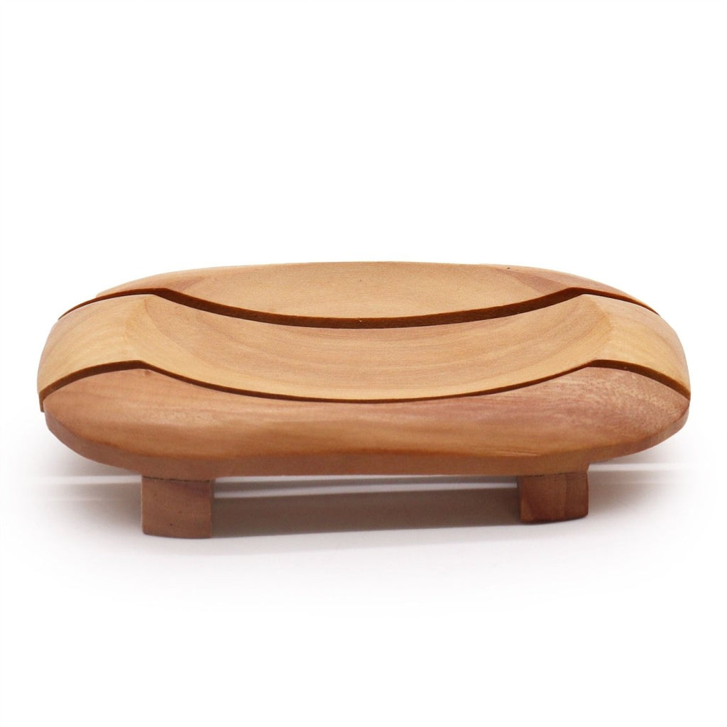 Classic Mahogany Soap Dish - Oval in RectangleClassic Mahogany Soap DishesHeart Notes