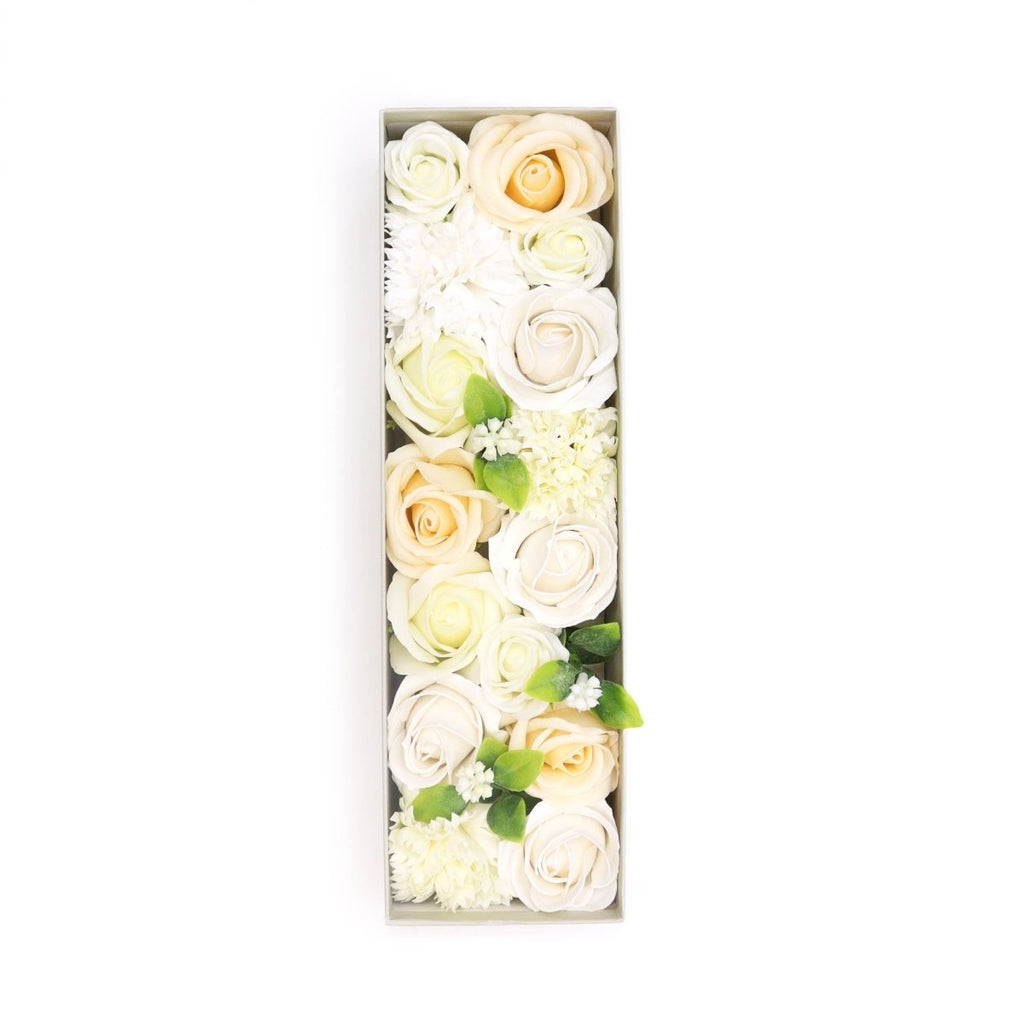 Long Box - Wedding Blessings - White & IvorySoap Flower Gift BoxesHeart Notes