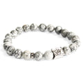 Crown Ingot / Grey Agate - Gemstone BraceletBoho Bling Gemstone BraceletsHeart Notes