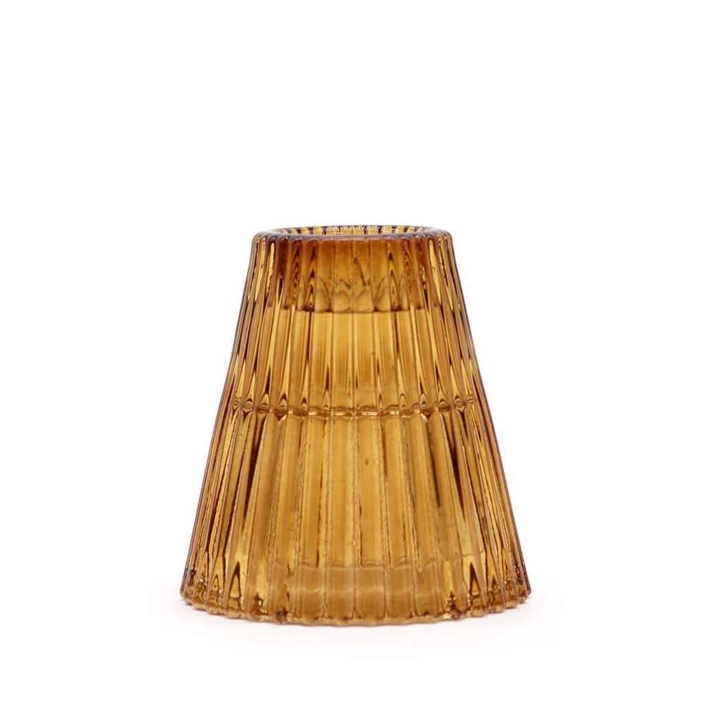 Flip Dinner Candle / Tealight Holder - Antique AmberGlass Candle Holders & JarsHeart Notes