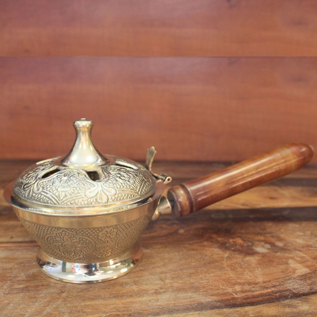Ornate Censer Incense BurnerTraditional Brass Incense BurnersHeart Notes