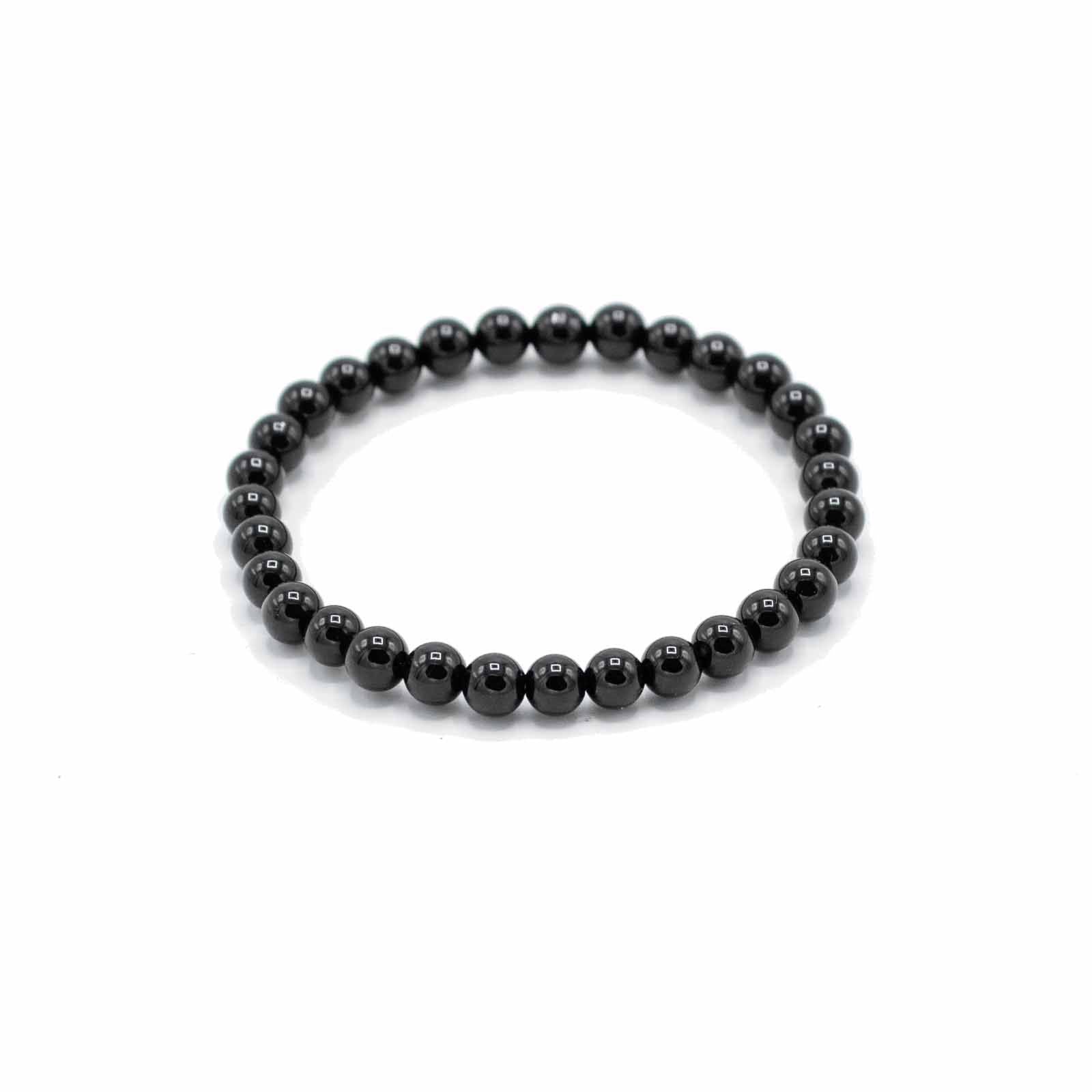 Gemstone Manifestation Bracelet - Black Agate - ProtectionGemstone Bracelets for ManifestationHeart Notes