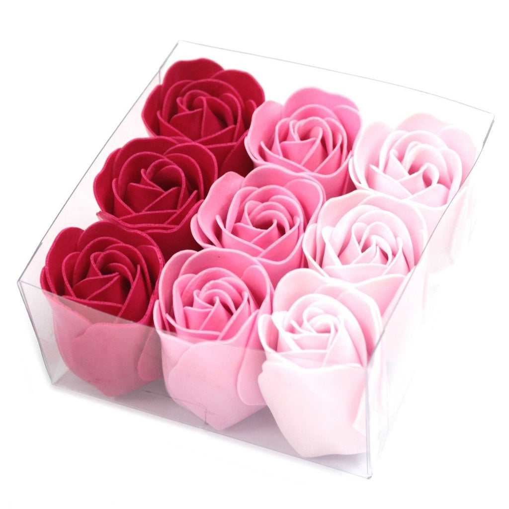 Set of 9 Soap Flowers - Pink RosesLuxury Soap FlowersHeart Notes