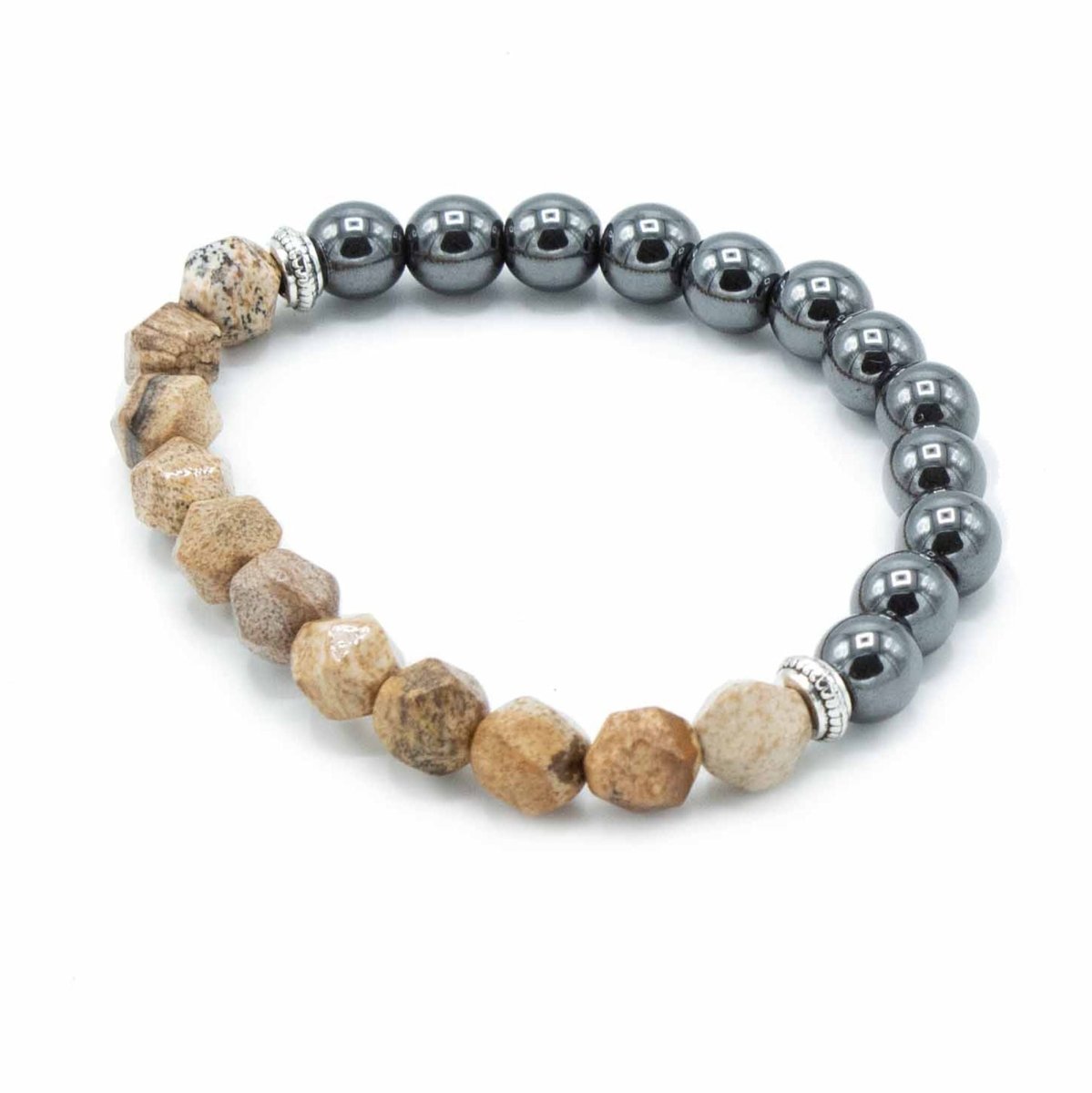 Faceted Gemstone Bracelet - Magnetic Picture JasperFaceted Gemstone BraceletsHeart Notes