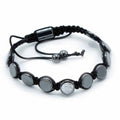 Magnetic Hematite Shamballa Bracelet - Round FlatsHematite Shamballa BraceletHeart Notes