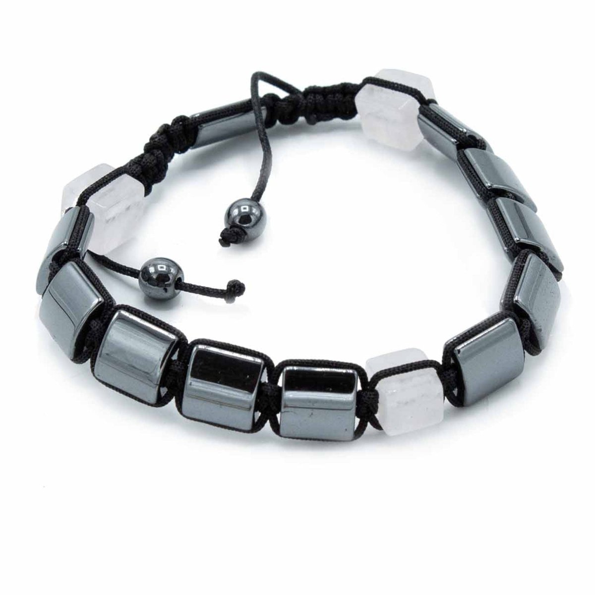 Magnetic Hematite Shamballa Bracelet - Rose CuboidsHematite Shamballa BraceletHeart Notes